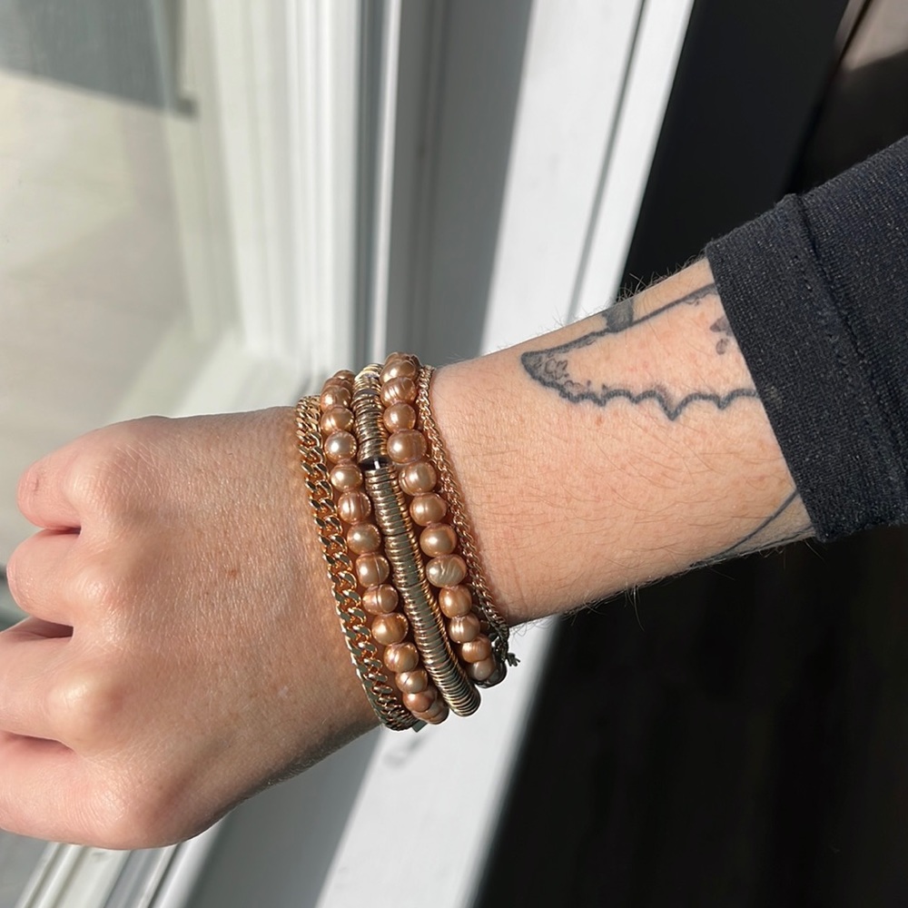 Victoria Emerson Rose Good Bracelet Stack Adjustable EUC